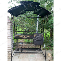 Кованый мангал "Мираж с печью"