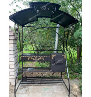 Кованый мангал "Мираж с печью"