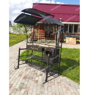 Мангал "Престиж  с печью и коптильней"